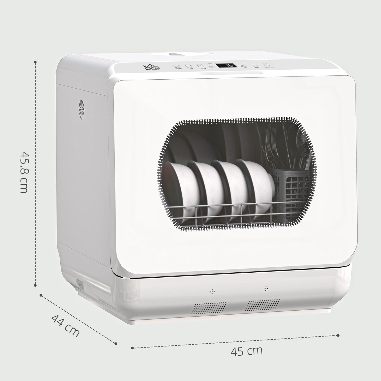 Worktop Dishwasher w/ 4 Place Settings 6 Programs, White