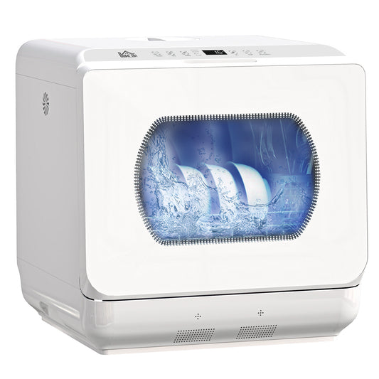 Worktop Dishwasher w/ 4 Place Settings 6 Programs, White