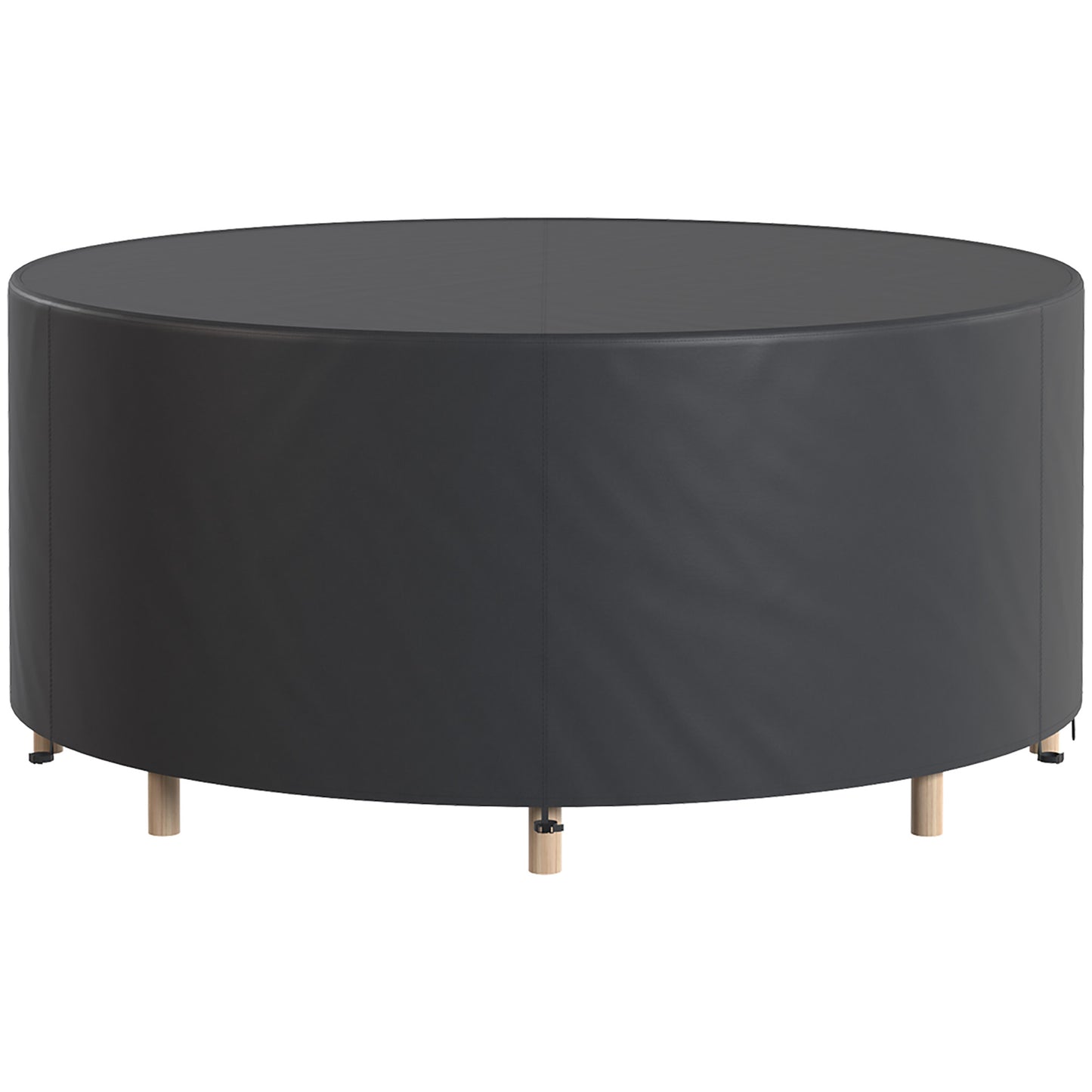 Round Garden Furniture Cover Waterproof Dia.214 x 70 cm, Black