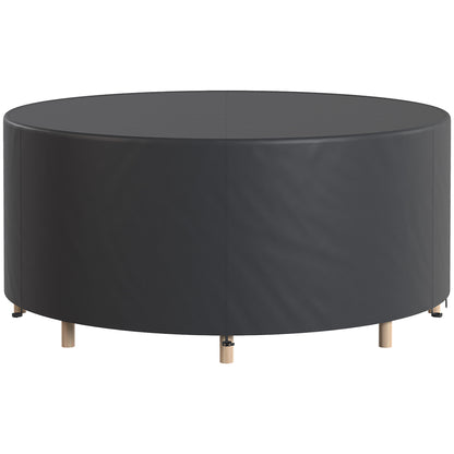 Round Garden Furniture Cover Waterproof Dia.214 x 70 cm, Black