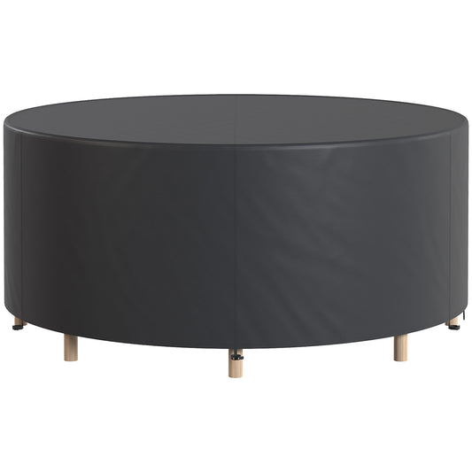 Round Garden Furniture Cover Waterproof Dia.214 x 70 cm, Black