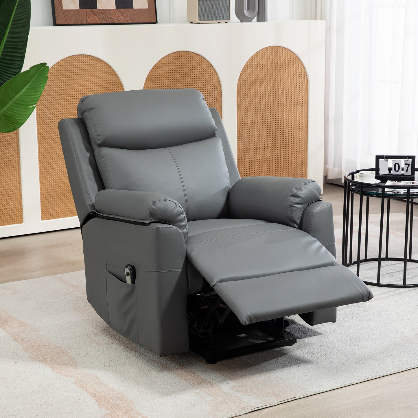 Power Lift Chair Electric Riser Armchair with Remote Control, Grey