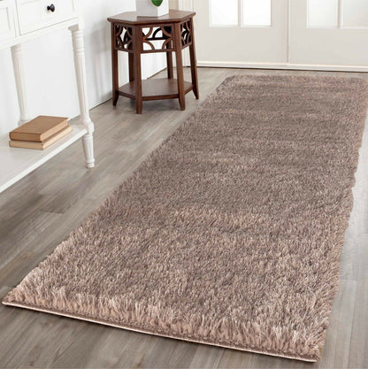 California Modern Soft Plain Shimmer Shaggy Area Rugs - 2 Colours Available