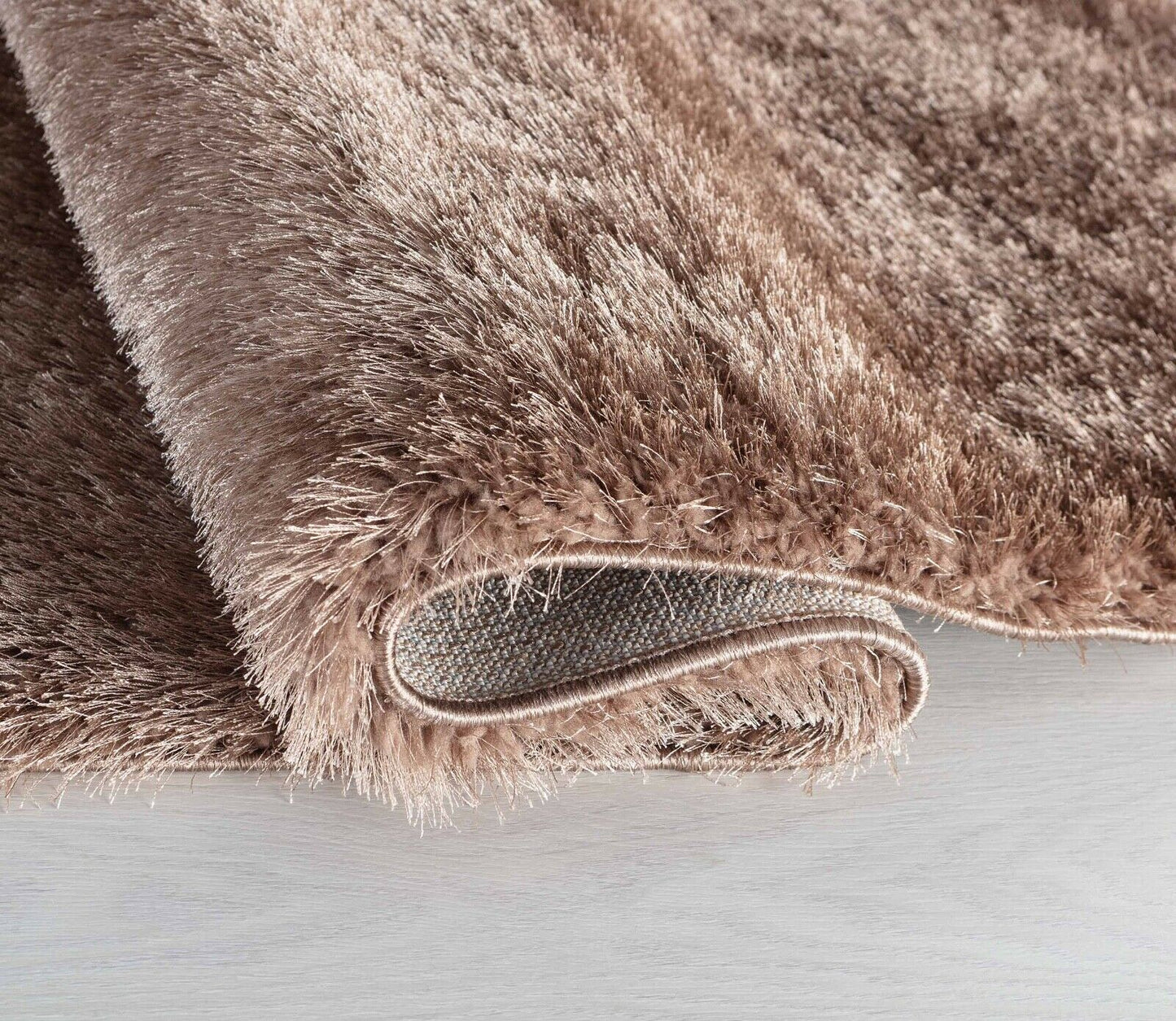 California Modern Soft Plain Shimmer Shaggy Area Rugs - 2 Colours Available