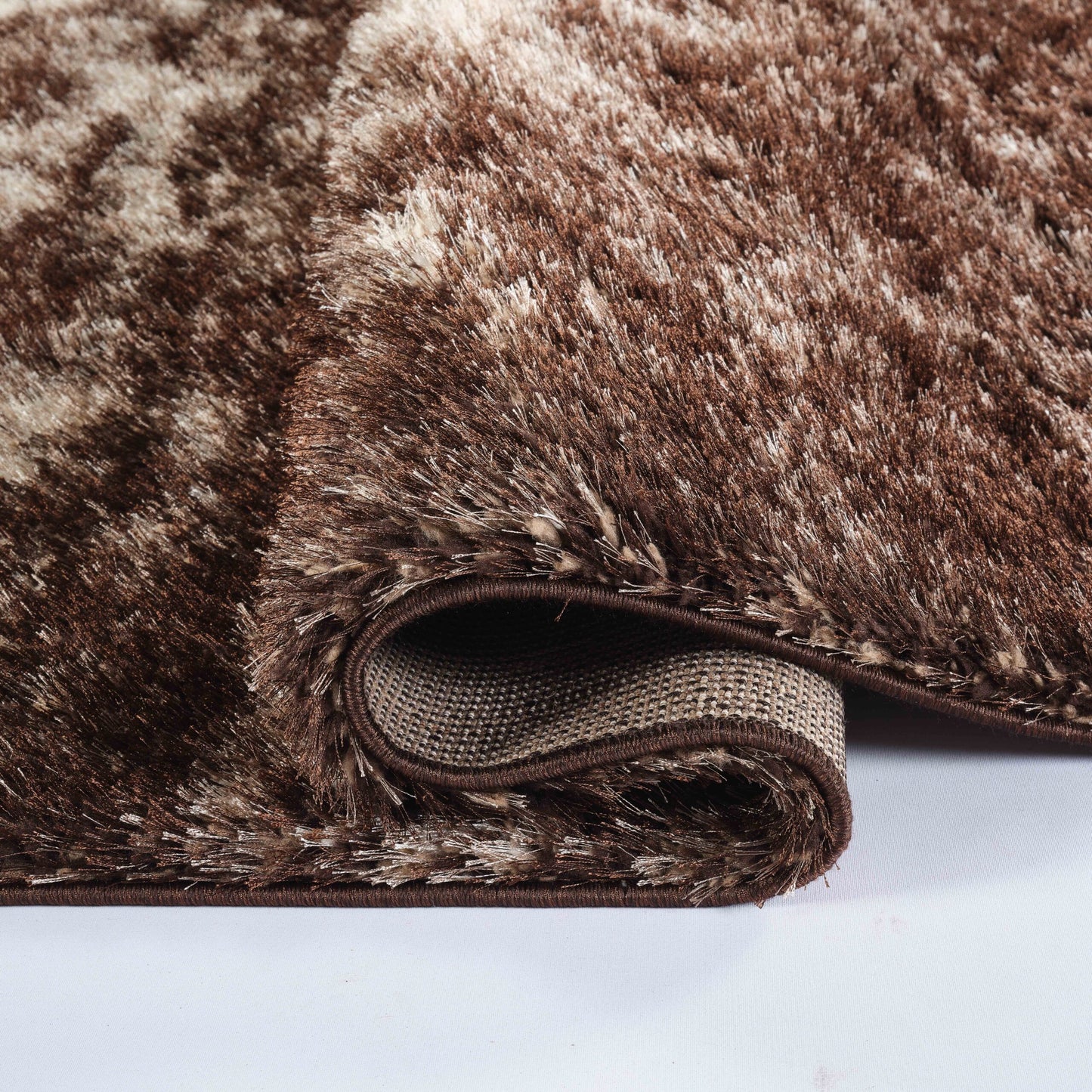 California Modern Soft Two Tone Shimmer Shaggy Area Rugs - 3 Colours Available