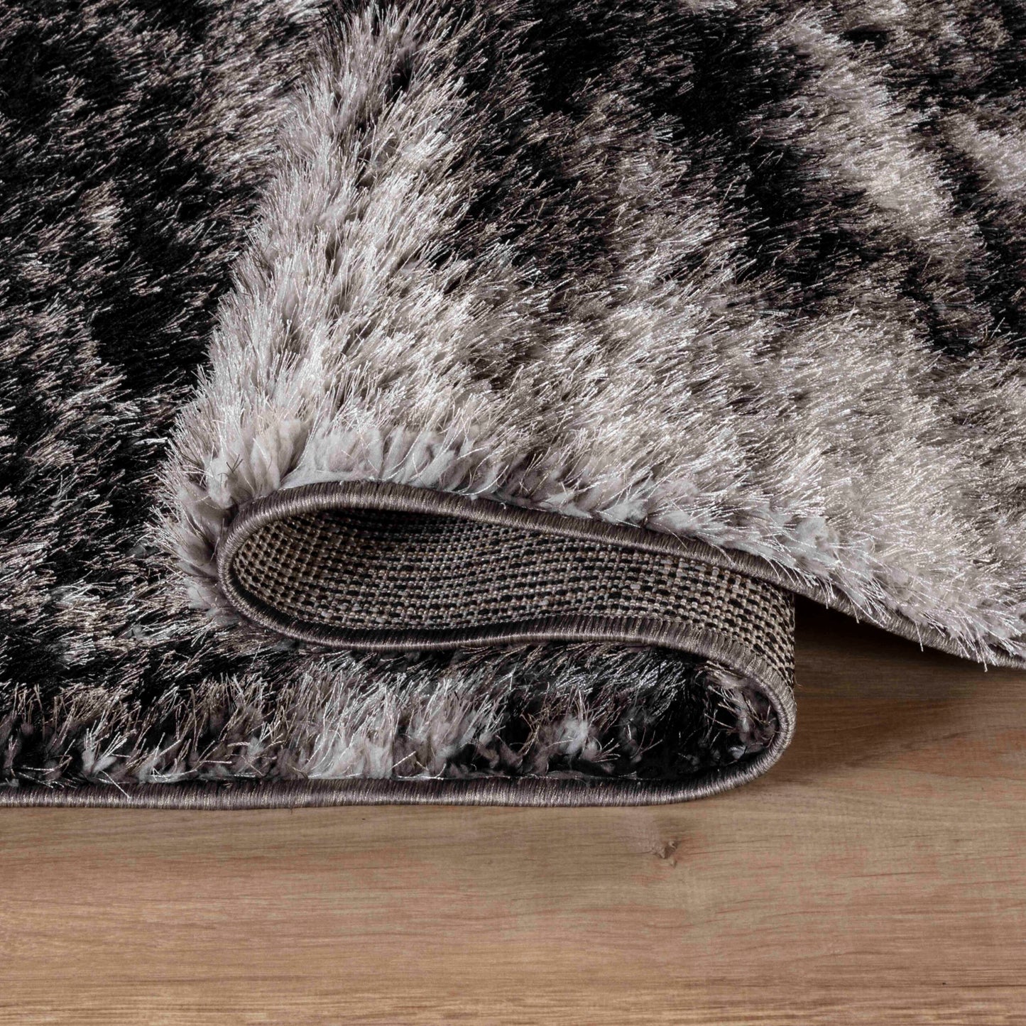 California Modern Soft Two Tone Shimmer Shaggy Area Rugs - 3 Colours Available