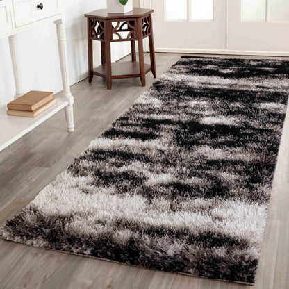 California Modern Soft Two Tone Shimmer Shaggy Area Rugs - 3 Colours Available