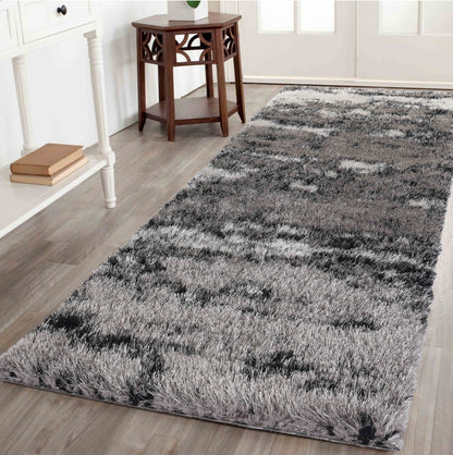 California Modern Soft Two Tone Shimmer Shaggy Area Rugs - 3 Colours Available