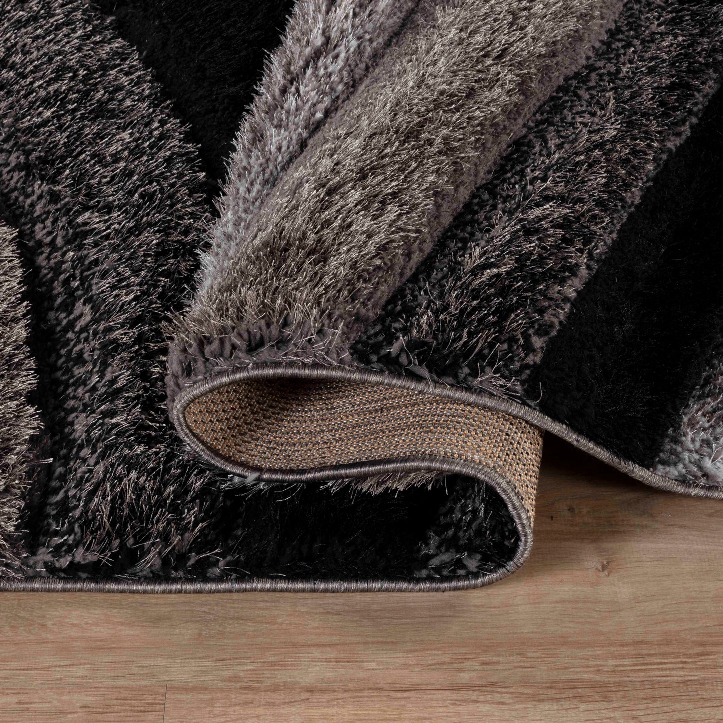 California Modern Soft Waves Shimmer Shaggy Area Rugs - 3 Colours Available