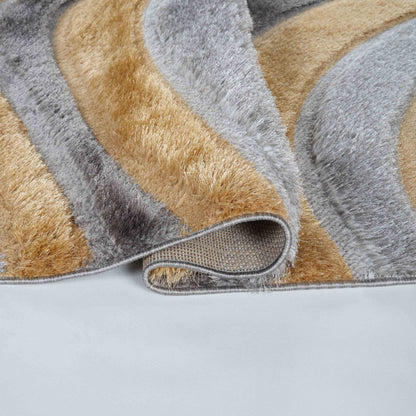 California Modern Soft Waves Shimmer Shaggy Area Rugs - 3 Colours Available