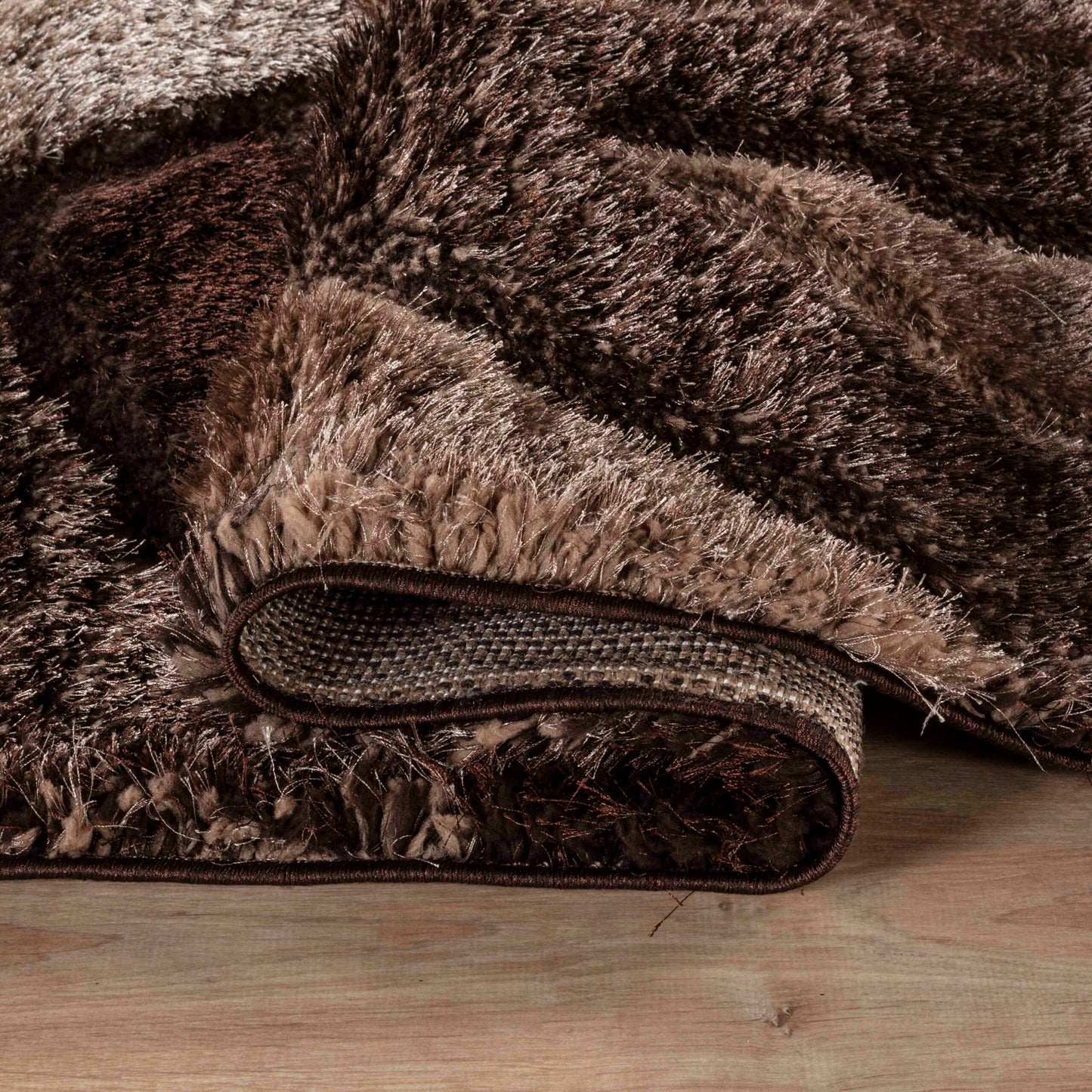 California Modern Soft Swirl Shimmer Shaggy Area Rugs - 3 Colours Available