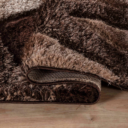 California Modern Soft Swirl Shimmer Shaggy Area Rugs - 3 Colours Available