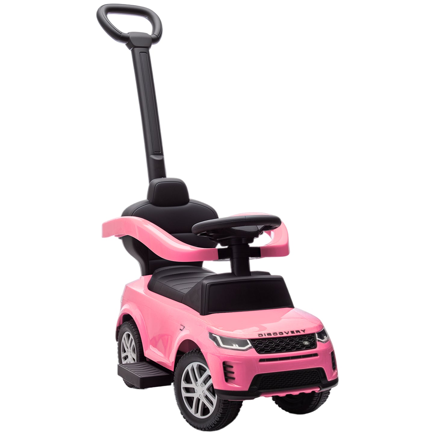 Land Rover Licensed Baby Push Car, 2-in-1 Ride on Car, Pink