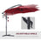 3 meter Cantilever Umbrella Garden Banana Parasol Patio Hanging Sun Shade Wine Red