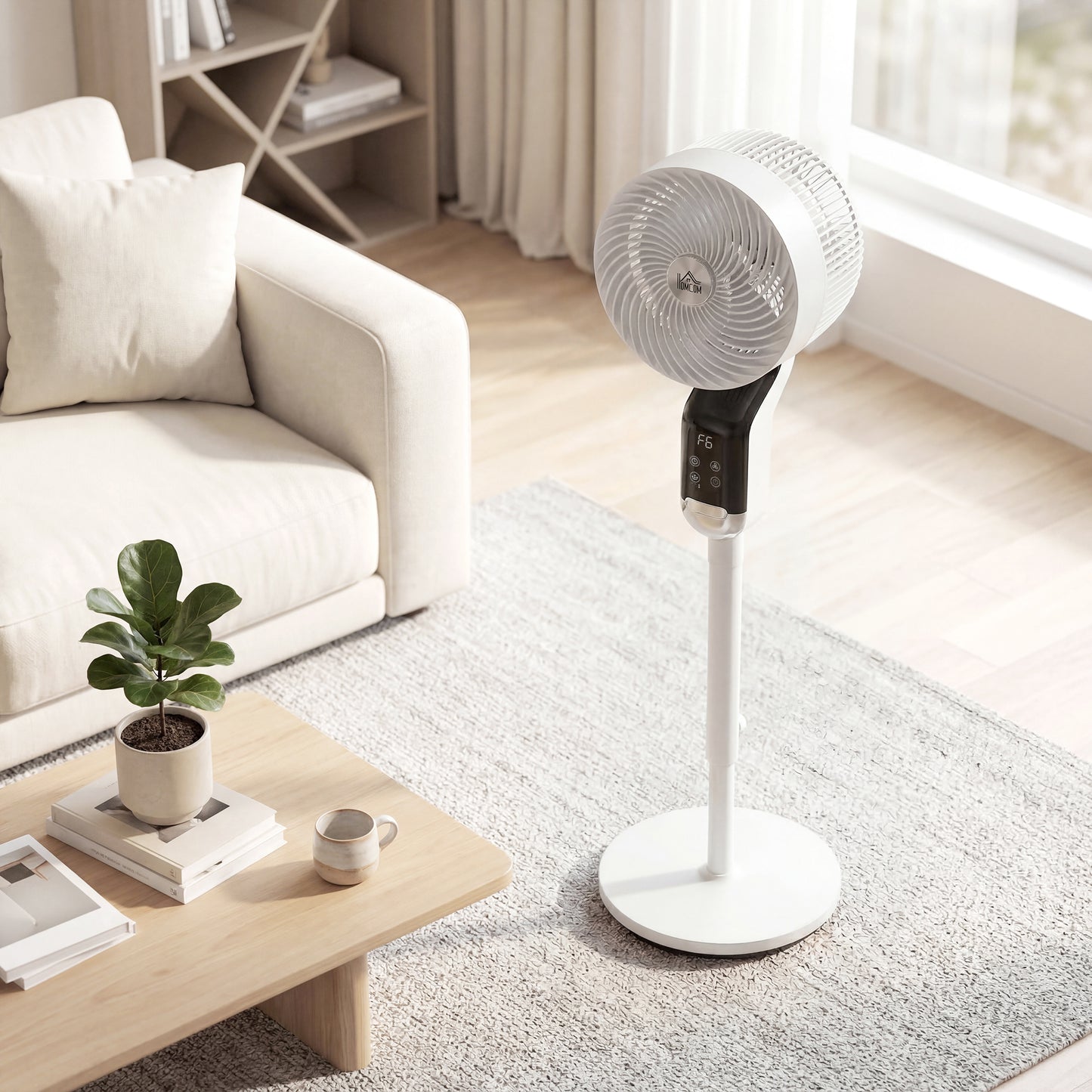 20 dB Standing Fan for Bedroom, Pedestal Fan with Oscillating