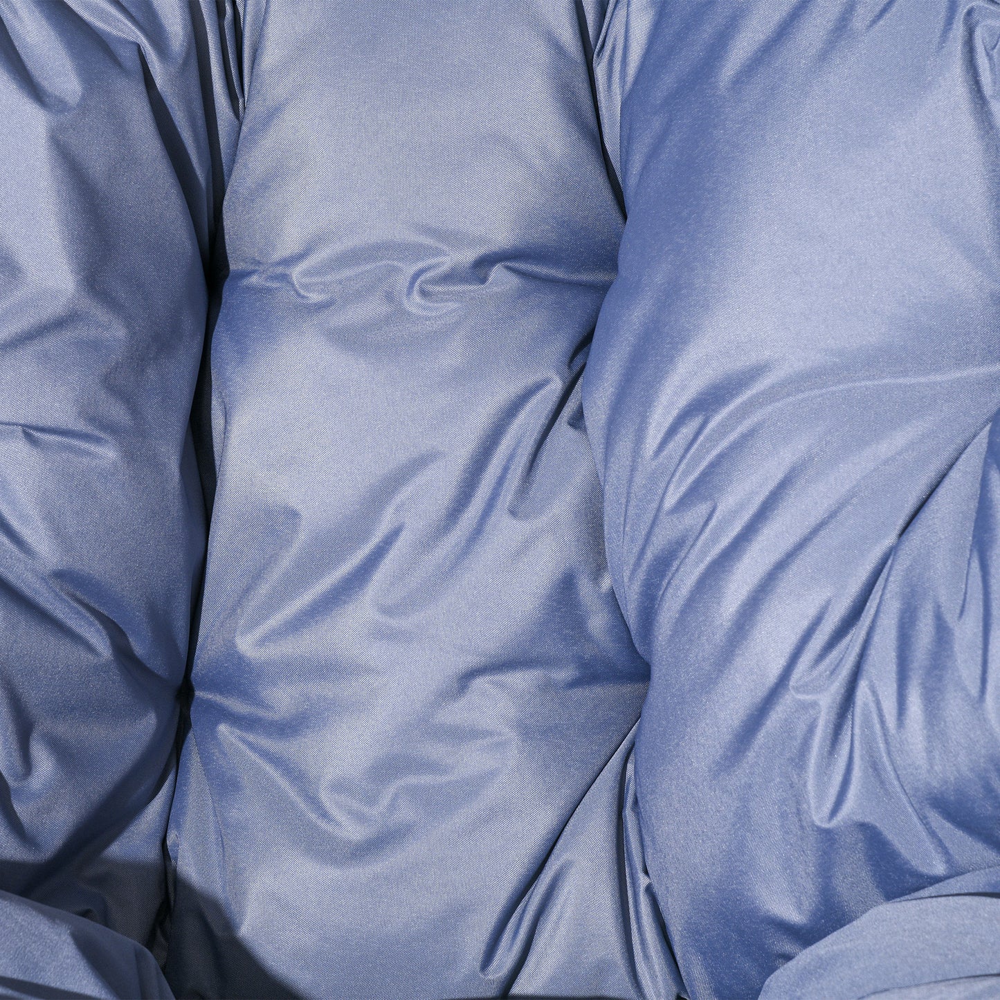 Rattan Leisure Chair w/ Cushion, Garden Egg Chair with Headrest, Grey