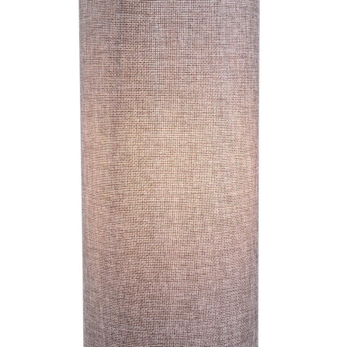 120H cm Wooden Base Fabric Floor Lamp with Linen Fabric, Grey