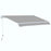 4x2.5m Retractable Manual Awning Window Door Sun Shade Canopy with Fittings and Crank Handle Grey