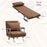 Single Folding 5 Position Convertible Sleeper Chair Bed Coffee