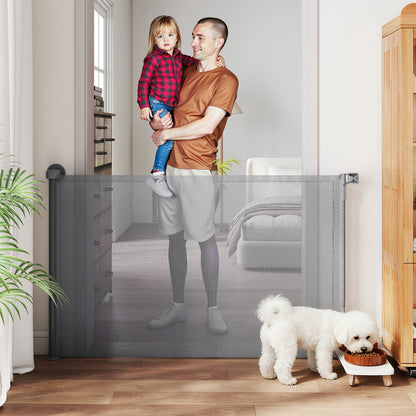 Stair Gate for Dogs, Pet Gate, Extends to 140 cm Wide & 93 cm Tall