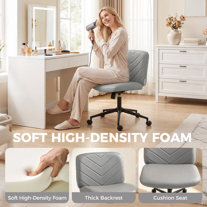 Criss Cross Legged Office Chair Height Adjustable Grey