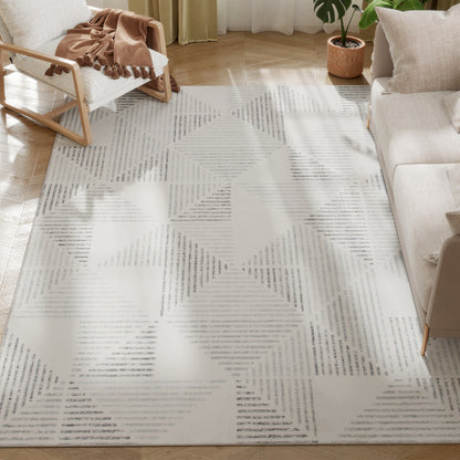 Non-Slip Large Rug for Living Room 230 x 160 cm, Grey