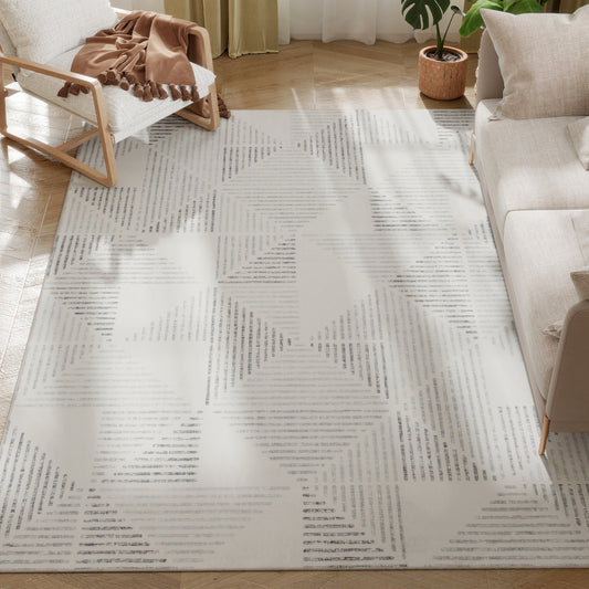 Non-Slip Large Rug for Living Room 230 x 160 cm, Grey