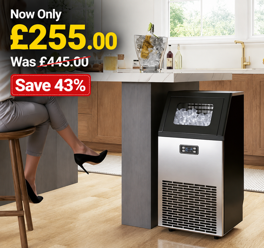 Freestanding Ice Machine with 45kg/24H Capacity, Commercial Ice Maker