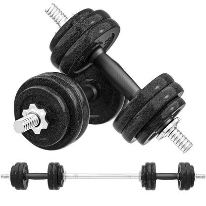 2-in-1 Adjustable Dumbbells Set, 30kg Weights Dumbbells Set