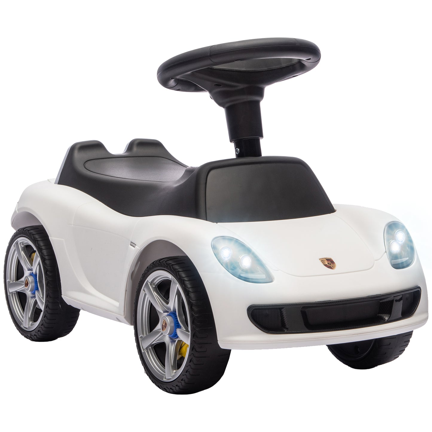 Ride on Car with Horn, Lights, Sound, Porsche Licensed, White