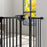 Metal 74-94cm Wide Adjustable Dog Gate Black