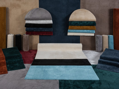 Comfy Washable Low Pile Living Room Area Rug - Anti-Slip Felt Backing - 12 Colours Available