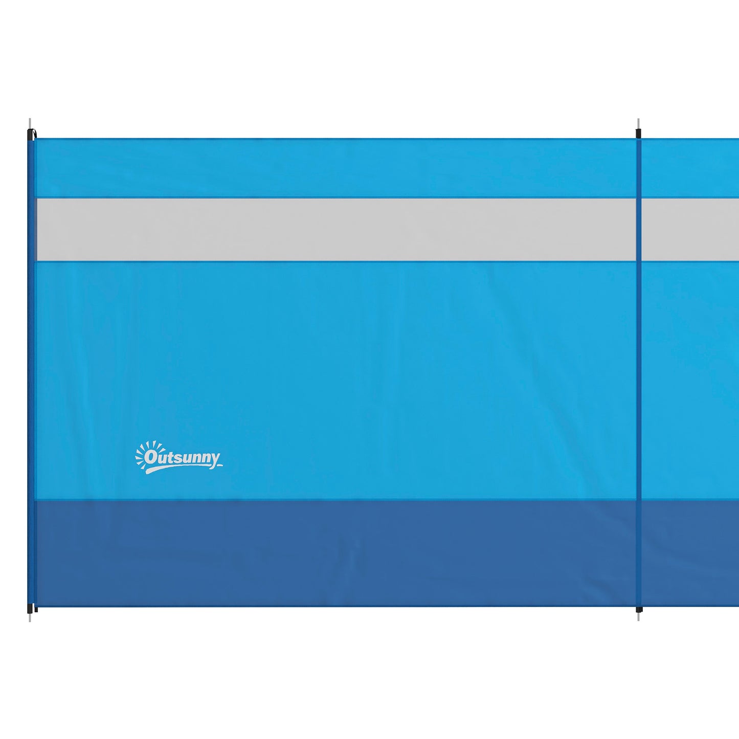 Beach/Camping Windbreaks with Clear Windows and Carry Bag, 725 x 140cm, Blue