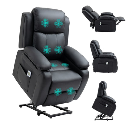 Riser and Recliner Chair Power Lift Recliner with Remote, Black