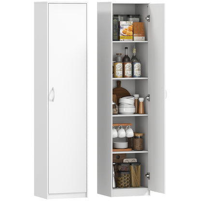 5-Tier Pantry Storage Cabinet with Adjustable Shelves for Dining Room