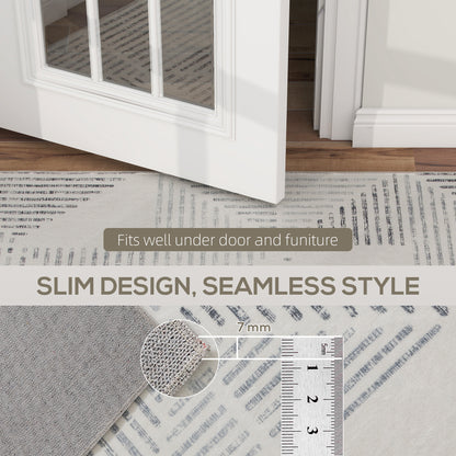 Non-Slip Large Rug for Living Room, 170 x 120 cm, Grey