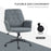 Linen Computer Chair with Armrest, Modern Swivel Chair with Adjustable Height, Grey