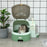 PP Cat Litter Box with Drawer Pans Scoop Openable Cover Green