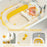 Foldable Baby Bath Tub Set with Bath Cushion, Wash Basin, Yellow