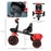 Kids Trike for 2 to 5 Years with Adjustable Seat, Baskets, Red