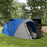 Dome Tent for 2 Person Camping Tent with Large Windows, Waterproof Blue and Grey