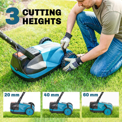 18V Cordless Lawnmower with 2 x 4Ah Batteries & Charger