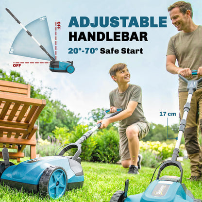18V Cordless Lawnmower with 2 x 4Ah Batteries & Charger