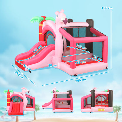 Kids Inflatable Bounce House with Blower for Indoor Outdoor, Pink