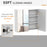 Bathroom Mirror Storage Cabinet Wall Mounted Double Doors Cupboard with Adjustable Shelf 60H x 70W x 15Dcm - White