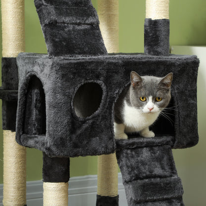 Cat Tree Scratcher Activity Centre, Scratching Post w/ Cat House, Bed