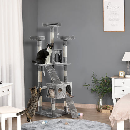 Cat Tree Scratcher Activity Centre, Scratching Post w/ Cat House, Bed