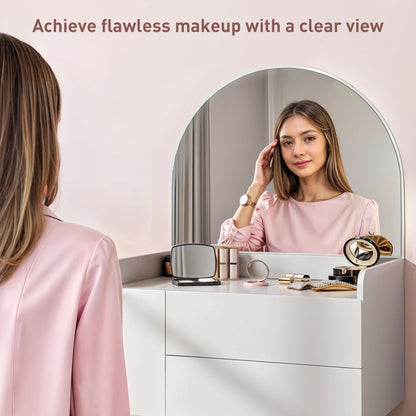 Makeup Vanity Table with Mirror Drawers Modern Dressing Table White