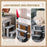 Pet Stairs with 3-step Stair, Scratching Posts, Platforms, Toy Ball