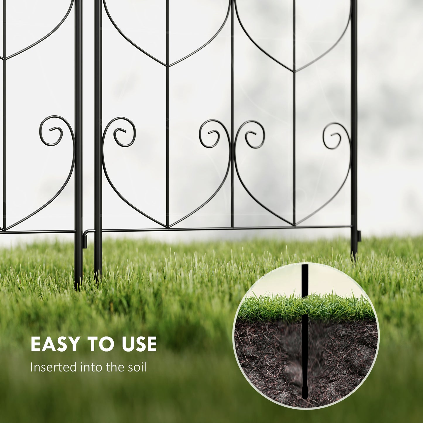 Set of 2 Metal Garden Trellis, Outdoor Trellis Panels, 150 x 50cm